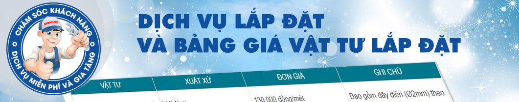 Dịch vụ lắp đặt và bảng giá vật tư tại Nguyễn Kim Online
