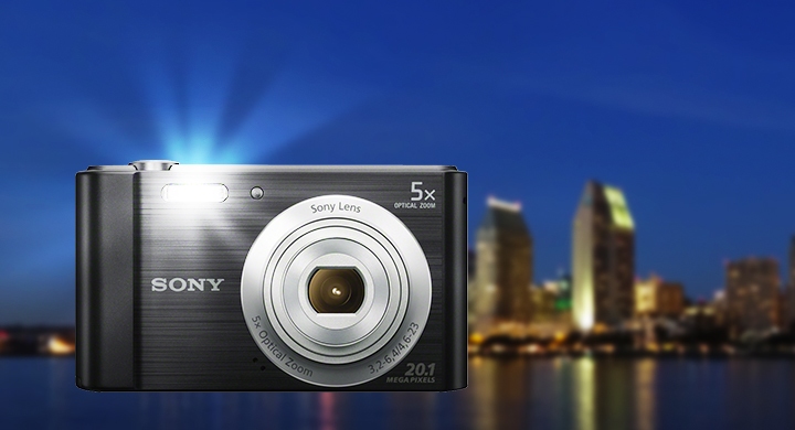 Máy ảnh KTS Sony DSC-W800, ghi hình rõ nét ở nơi thiếu sáng