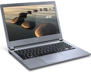 Máy tính xách tay Acer Aspire E5 473 màu xám với thiết kế đơn giản