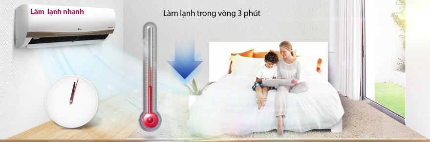 Máy lạnh LG V10ENC - Làm lạnh nhanh