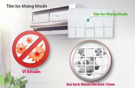 Máy lạnh LG V10ENC - Tấm lọc kháng khuẩn