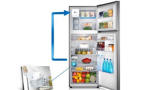 Tủ lạnh Samsung RT35FDACDSA làm đá nhiều hơn, không gian rộng