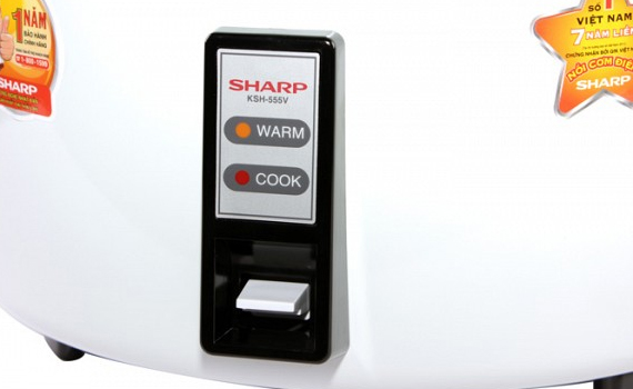 Nồi cơm điện Sharp KSH-555V 5 lít giá rẻ tại nguyenkim.com