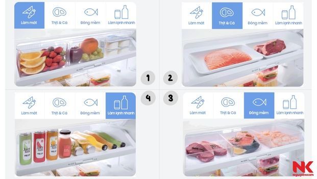 Tủ lạnh Samsung được trang bị đa dạng chế độ làm lạnh