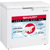 Tủ đông Sharp 200 lít FJ-C200V-WH mặt nghiêng