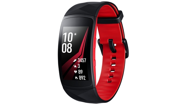 Đồng hồ thông minh Samsung Gear Fit2 Pro màu đỏ mặt trước