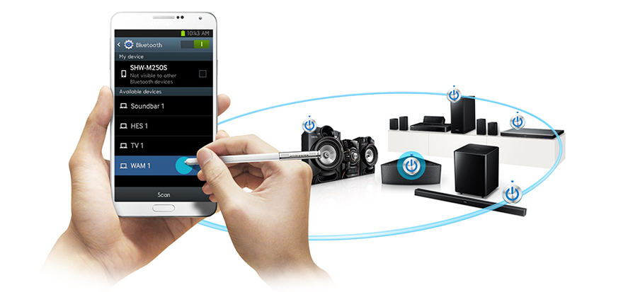 KÍCH HOẠT LOA dàn âm thanh giải trí Samsung HT-H5530HK/XV BẰNG ĐIỆN THOẠI SMARTPHONE
