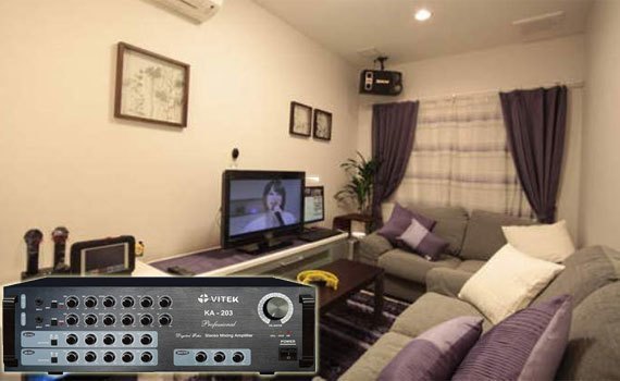 Amply Vitek KA-203 hoạt động với hệ thống 8 s&ograve; lớn