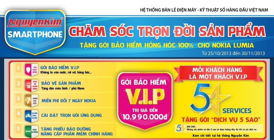 Cham soc khach hang bao hanh san pham nokia nguyenkim.com