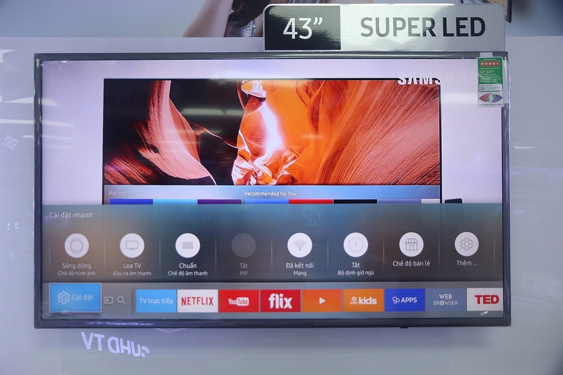 D&ograve;ng TV Samsung K5520 c&oacute; k&iacute;ch thước dao động từ 43 đến 55 inch
