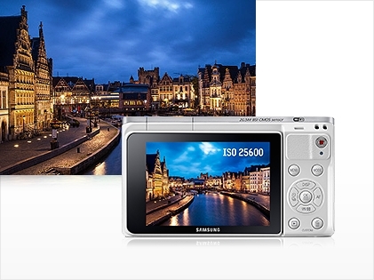 Máy ảnh KTS Samsung EV-NXF1ZZB1IVN có dải ISO cao tới 25600, rất nhạy sáng