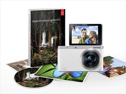 Kèm theo máy ảnh KTS Samsung EV-NXF1ZZB1IVN là Adobe Photoshop Lightroom 5, cho bạn tự chỉnh sửa mà không cần mang ra ngoài làm cho hình ảnh và video chuyên nghiệp sắc nét