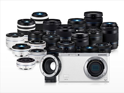 Ngàm ống kính NX-M của máy ảnh KTS Samsung EV-NXF1ZZB1IVN giúp bạn dễ dành chọn lựa tất cả các ống kính chất lượng cao trong đội hình các ống kính dành cho NX