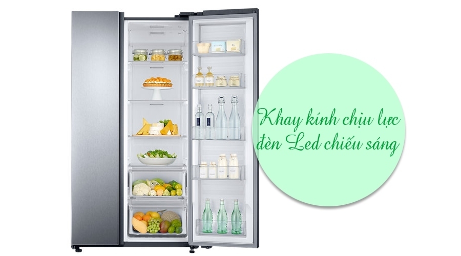 Tủ lạnh Samsung 609 lít RH60J8132SL dùng đèn LED chiếu sáng