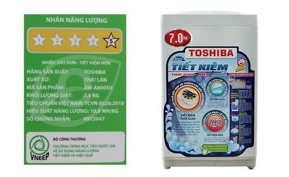 Máy giặt Toshiba AW-A800SV 7 kg tím tiết kiệm điện hiệu quả