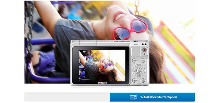 Máy ảnh Samsung NXF1ZZB1KVN mang vẻ đẹp trẻ trung, phong cách, sắt sảo đến từng đường nét