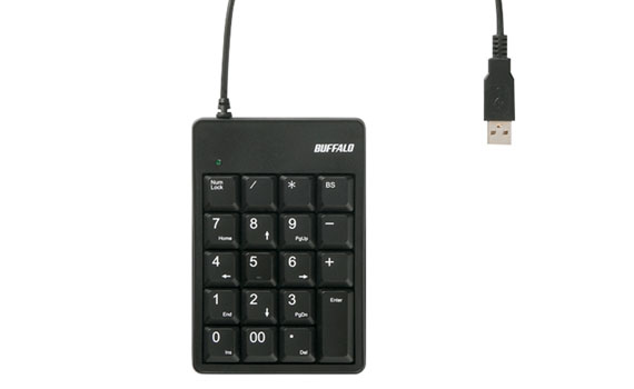 B&agrave;n ph&iacute;m số IBuffalo BSTKH02BK thiết kế phong c&aacute;ch độc đ&aacute;o