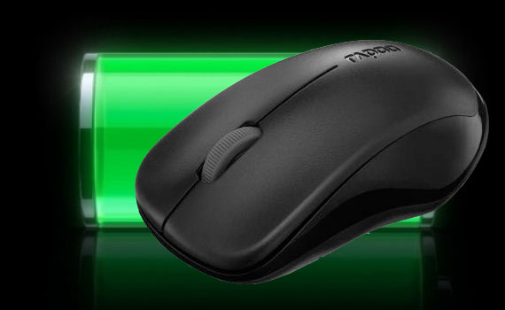 Chuột RAPOO 1620 - M&Agrave;U ĐEN tiết kiệm pin