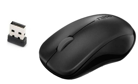 Chuột RAPOO 1620 - M&Agrave;U ĐEN c&oacute; cổng kết nối nhỏ gọn