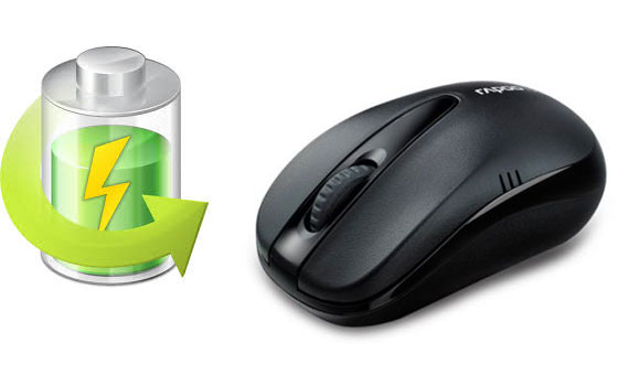 Chuột vi t&iacute;nh 5GHZ RAPOO 1070P BLACK tiết kiệm pin