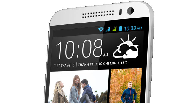 Điện thoại di động HTC Desire 616 với nền m&agrave;n h&igrave;nh đa dạng, sắp xếp logic