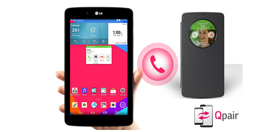 M&aacute;y t&iacute;nh bảng LG V500 sử dụng t&iacute;nh năng Q pair hiện đại