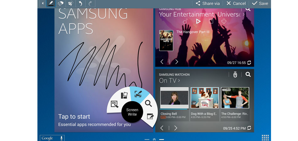 Máy tính bảng Samsung SM-P601 soạn thảo và quản lí dễ dàng