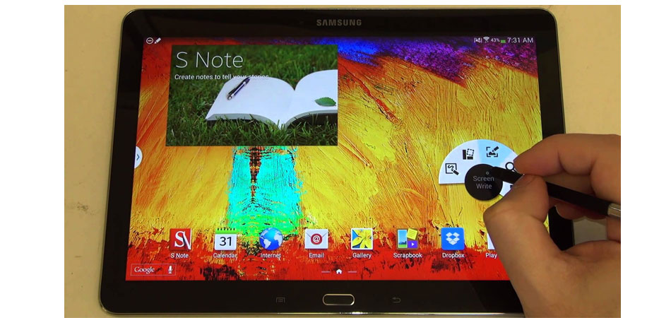 Máy tính bảng Samsung SM-P601 tiện lợi với S Pen thông minh