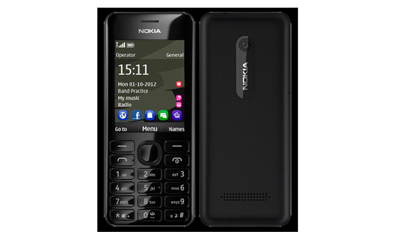 Điện thoại Nokia 206 Hai SIM đen gi&aacute; tốt