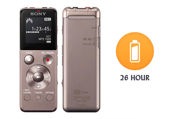 M&aacute;y ghi &acirc;m Sony ICD-UX543F n&acirc;u c&oacute; pin sử dụng l&acirc;u