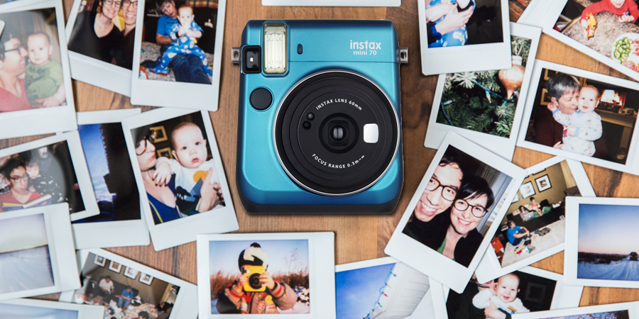 Máy chụp ảnh lấy liền Fuji Instax Mini 70 xanh chụp ảnh tự sướng đẹp hơn