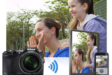 M&aacute;y chụp ảnh Nikon Coolpix L840 kết nối Wifi v&agrave; NFC