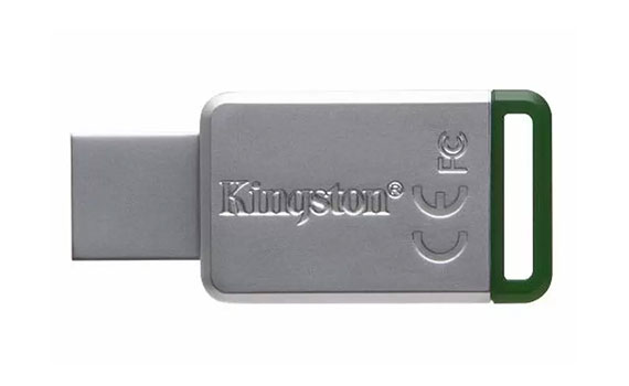 USB Kingston 16GB DT50 màu trắng xanh nhỏ gọn, chắc chắn