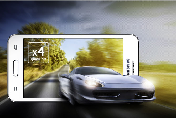 Samsung Galaxy Core 2 SM-G355H m&agrave;u đen vi xử l&yacute; 4 nh&acirc;n mạnh mẽ