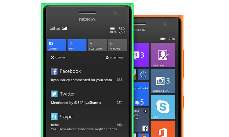 Smartphone Nokia Lumia 730 m&agrave;u đen 2 sim sử dụng bền tốt