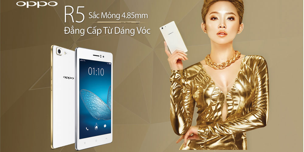 Mua điện thoại Oppo tốt kh&ocirc;ng. Điện thoại Oppo R5 thiết kế si&ecirc;u mỏng