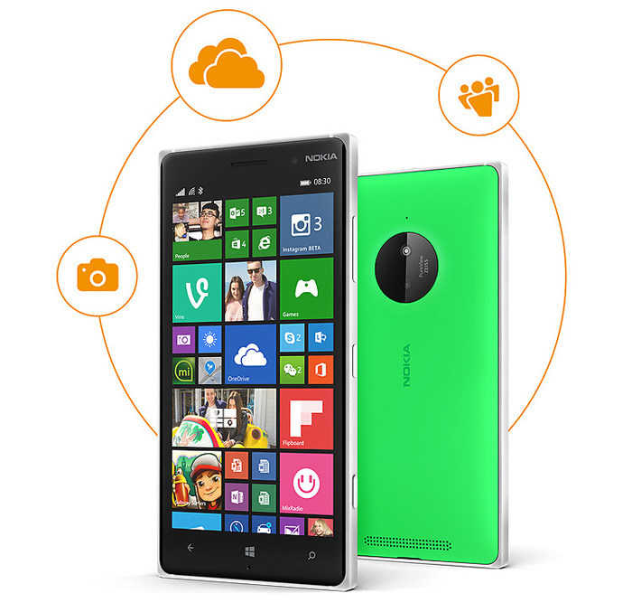 Nokia Lumia 830 m&agrave;u đen với Windows Phone mới nhất