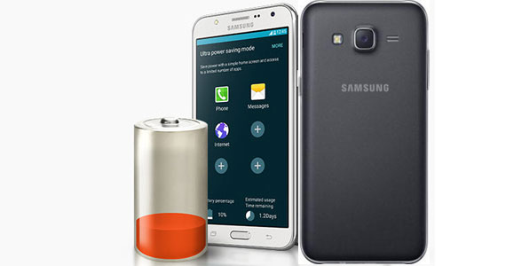 Điện thoại Samsung Galaxy J5 có dung lượng pin lớn 2600mAh