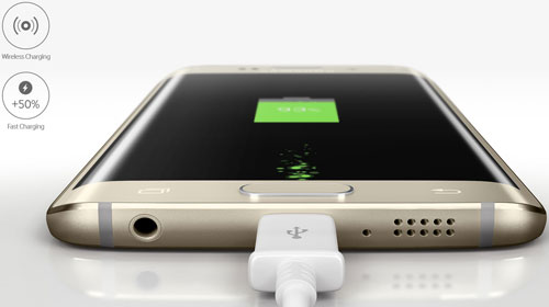 Điện thoại Samsung Galaxy S6 Edge c&ocirc;ng nghệ sạc pin si&ecirc;u nhanh