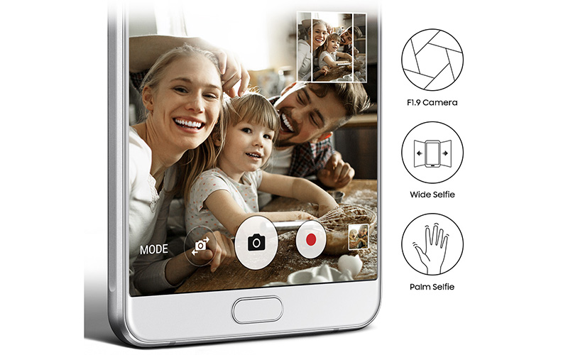 Điện thoại Samsung Galaxy A9 Pro camera trước 8MP g&oacute;c rộng