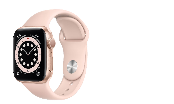 Apple Watch S6 LTE 44mm Vỏ nhôm Dây cao su Hồng - Màn hình 44mm Retina LPTO OLED
