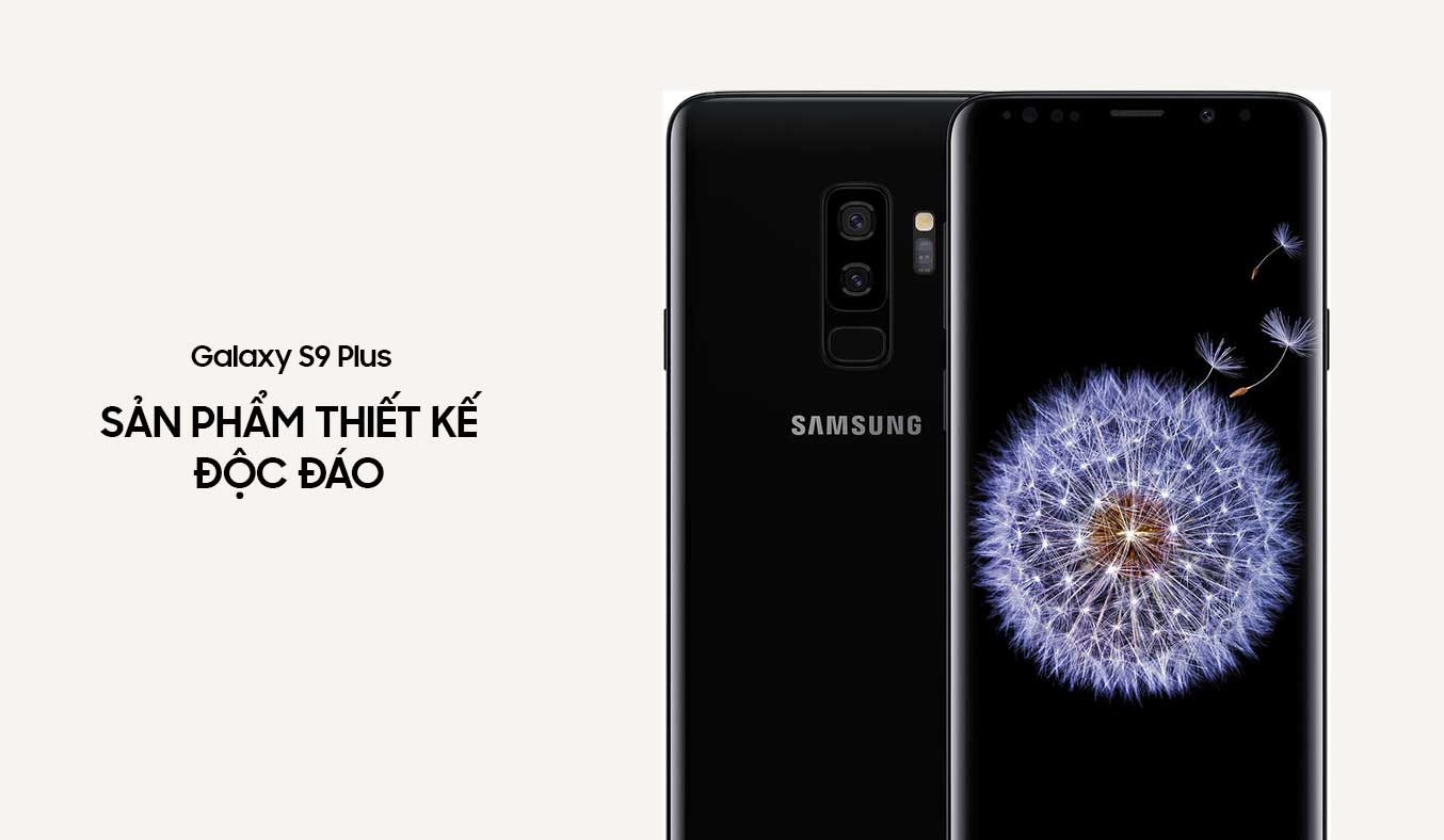 Samsung Galaxy S9 Plus đen thiết kế đẹp hoàn hảo