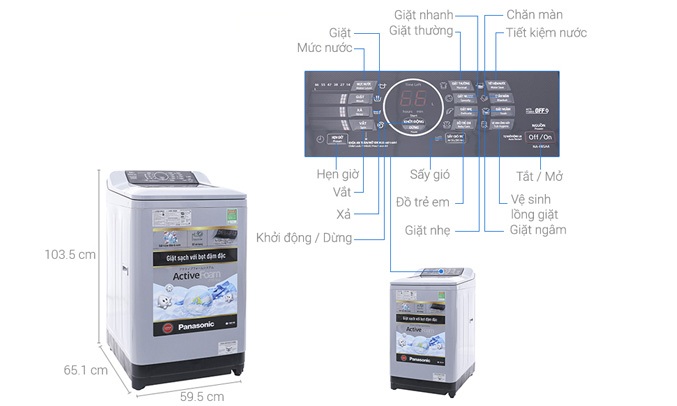 Máy giặt Panasonic 8 kg NA-F80VG9HRV
