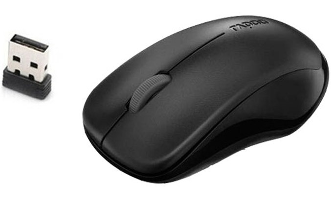 Chuột vi tính không dây RAPOO 1620 màu đen giúp kết nối chính xác
