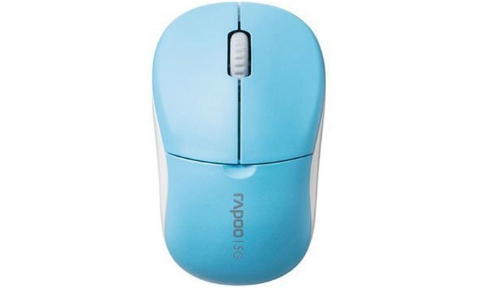 Chuột không dây Rapoo 1090P màu xanh nhạt mang lại hiệu quả cao