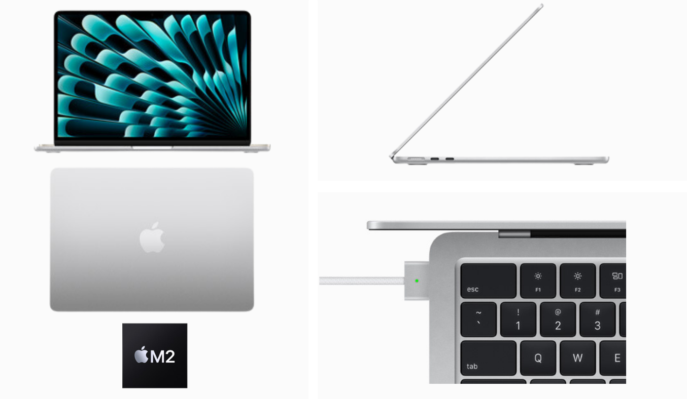 Laptop Macbook Air M2 2023 8GB/256GB/10 Core GPU MQKR3SA/A Bạc chip Apple M2 và GPU 10 nhân