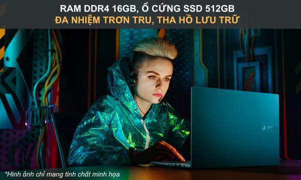 Laptop Asus Gaming Vivobook i5-12500H/16GB/512GB/Win11 (K3605ZC-RP564W) - Hiệu năng ổn định