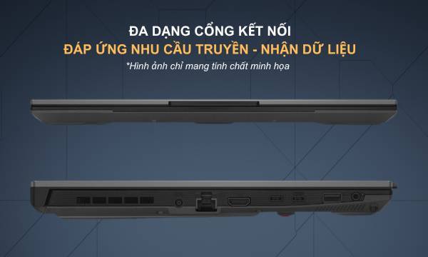 Laptop Asus TUF Gaming F15 i5-11260H/16GB/512GB/Win11 Đa dạng cổng kết nối dữ liệu