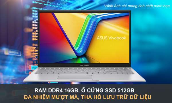 Laptop Asus Vivobook 15 i5-1235U/16GB/512GB/Win11 (X1504ZA-NJ517W) - Hiệu năng ổn định