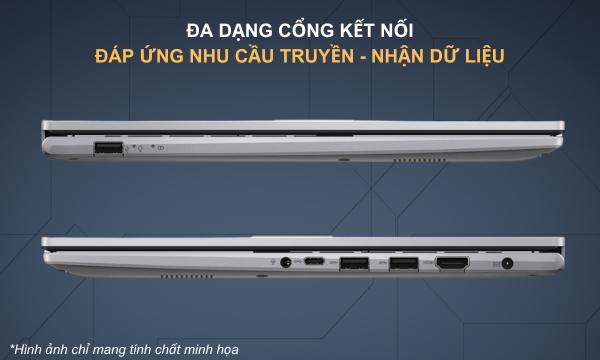 Laptop Asus Vivobook 15 i5-1235U/16GB/512GB/Win11 (X1504ZA-NJ517W) - Đa dạng cổng kết nối 